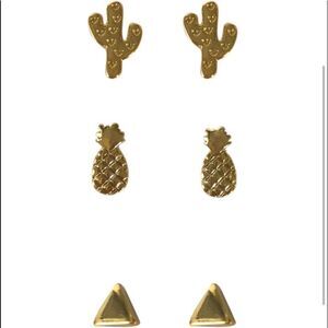 NWT Gemma Simone Summer Nights Beach Vibes & Life is Sunny X3 Earrings Set